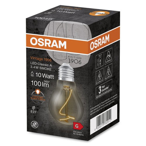 OSRAM Vintage 1906 LED-Lampe, Smoke-Tönung, 3,4W, 100lm