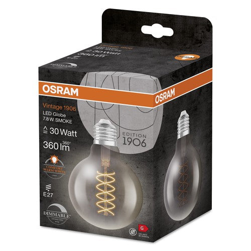 OSRAM Vintage 1906 LED-Lampe, Smoke-Tönung, 7,8W, 360lm, E27