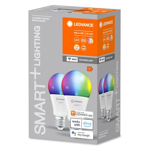 LEDVANCE SMART+ WIFI LED-Lampe, gefrostet, 9W, 806lm, 2-Pack