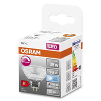 OSRAM Dimmbare MR16 LED Reflektorlampe mit GU5.3 Sockel, Kaltweiss (4000K), 4.9W, Ersatz für 35W-Reflektorlampe, LED SUPERSTAR MR16 12 V