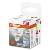 OSRAM  LED STAR MR16 12V LED Reflektorlampe mit GU5.3 Sockel, Kaltweiss (4000K), Glas Spot, 3,80W, Ersatz für 35W-Reflektorlampe