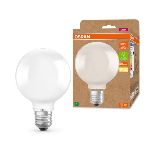 OSRAM LED Lampe Energieeffizienzklasse A Filament Classic Globe Matt, 4W/3000K, E27