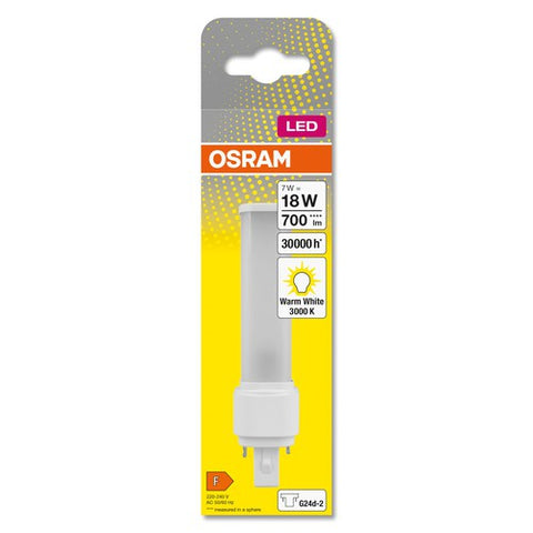 OSRAM  DULUX D LED EM & AC MAINS LED-Röhre 14,8cm (ex 18W) 7W / 3000K Warmweiß G24d-2