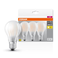 OSRAM LED BASE CLASSIC A Lampe matt (ex 75W) 7,5W / 2700K Warmweiß E27, 3er Pack