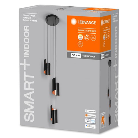 LEDVANCE SMART+ WiFi DECOR Pendelleuchte schwarz, 24.5W