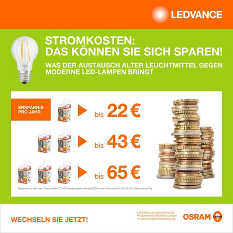 OSRAM LEDinestra LED-Röhre 50cm (ex 40W) 4,8W / 2700K Warmweiß S14d
