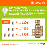 OSRAM LED-Lampe, Sockel: E27, Warm White, 2700 K, 4 W, Ersatz für 40-W-Glühbirne, matt, LED BASE CLASSIC A