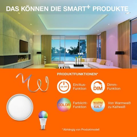 LEDVANCE Wifi SMART+ Brick WALL UPDOWN LED 8,5cm Wandleuchte RGBW mehrfarbig 14W / 3000K Warmweiß Dunkelgrau