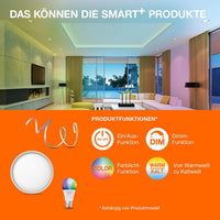 LEDVANCE Smarte LED-Lampe mit WiFi Technologie in Gold Glas, Sockel E27, Dimmbar,Warmweiß (2400K), ersetzt Glühlampen mit 53 W, SMART+ WiFi Classic Dimmable, 1er-Pack