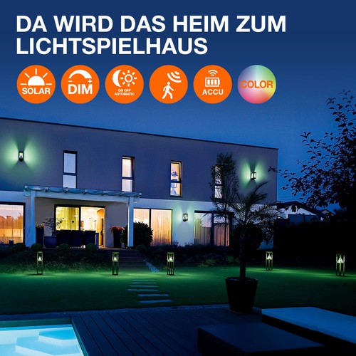 LEDVANCE ENDURA® Style Single Circle Solar LED Wandleuchte mit Sensor 6W / 3000K Warmweiß-Wandleuchten-LEDVANCE Shop