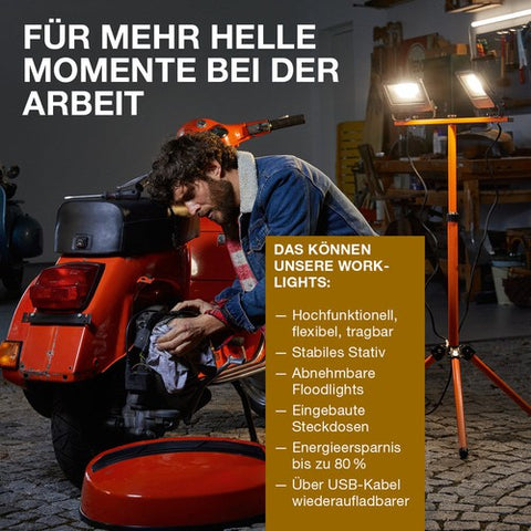 LEDVANCE WORKLIGHT CHARGE MOBILE BATTERY Baustrahler 1x30W 2x5W / 4000K Kaltweiß