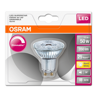 OSRAM LED-Reflektorlampe | Sockel: GU10 | Warm White | 2700 K | 5,50 W | Ersatz für 50-W-Reflektorlampe | not relevant | LED SUPERSTAR PAR16