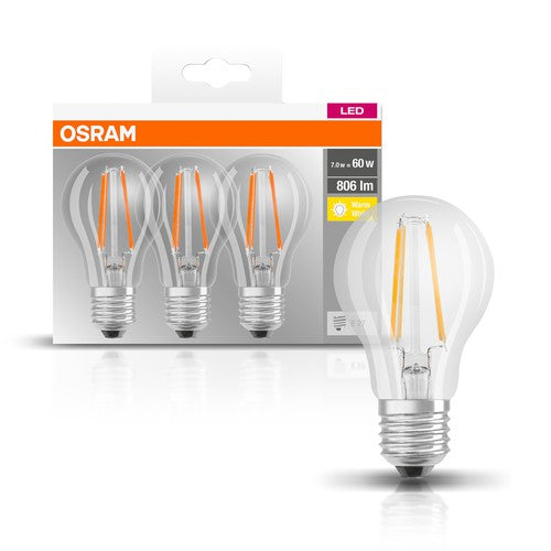 OSRAM LED BASE Lampe CL A FIL 60 non-dim 7W/827 E27