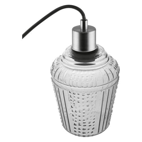 LEDVANCE Vintage 1906® Carved PENDANT JAR Glass Smoke