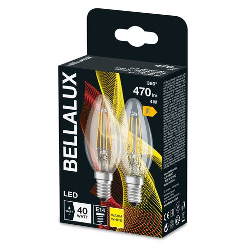 BELLALUX LED-Lampe, Sockel: E14, Warm White, 2700 K, 4 W, Ersatz für 4