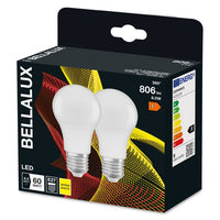 BELLALUX LED-Lampe, Sockel: E27, Warm White, 2700 K, 8,50 W, Ersatz für 60-W-Glühbirne, matt, ST CLAS A