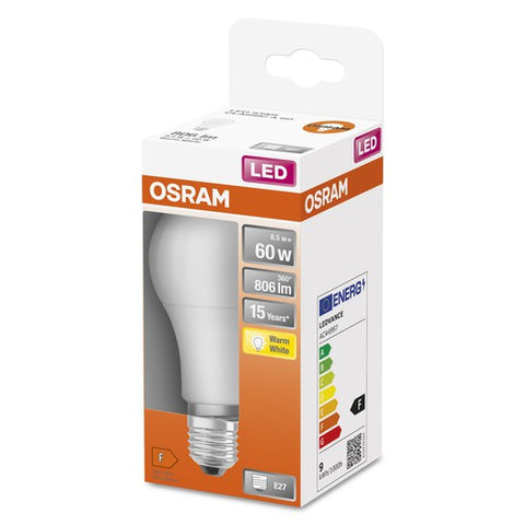 OSRAM LED STAR Classic A LED Lampe matt (ex 60W) 8,5W / 2700K Warmweiß E27