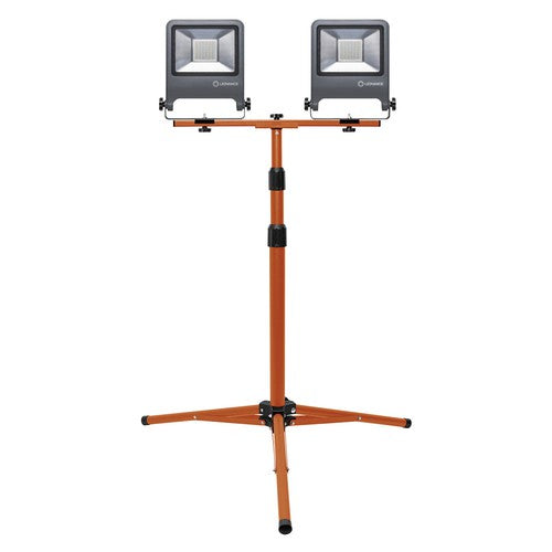 REV BRIGHT LED Arbeitsleuchte 50W – 4700lm, IP54, Mit Ständer (anthrazit-silber)