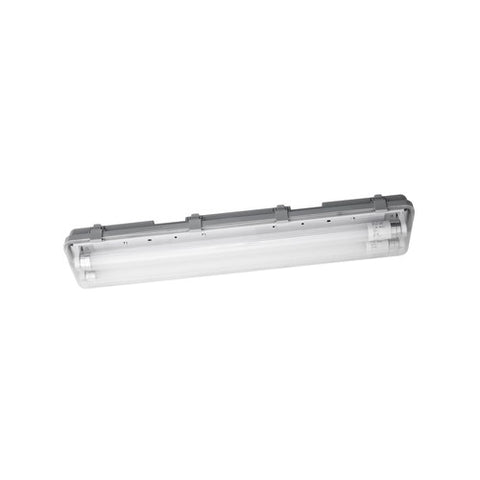 LEDVANCE ESSENTIAL Feuchtraumleuchte 2-flammig, 14W, 1560lm, kaltweiß, 4000K, 651x108x64mm, für Räume mit hoher Luftfeuchtigkeit wie Keller, Schutzklasse IP65