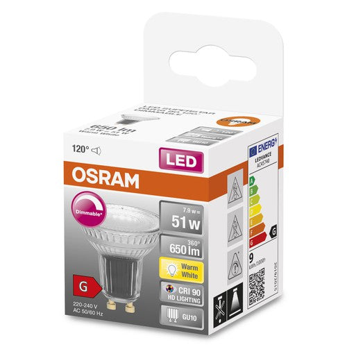 OSRAM LED SUPERSTAR PAR16 LED Spot dimmbar (ex 80W) 8,3W / 2700K Warmweiß GU10