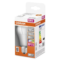 OSRAM LED Retrofit RGBW LED Lampe matt mehrfarbig mit Fernbedienung (ex 60W) 9W / 2700K Warmweiß E27