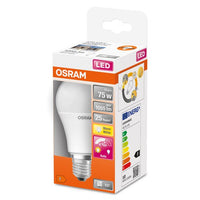 OSRAM LED STAR Classic A LED Lampe mit Bewegungssensor matt (ex 75W) 11W / 2700K Warmweiß E27