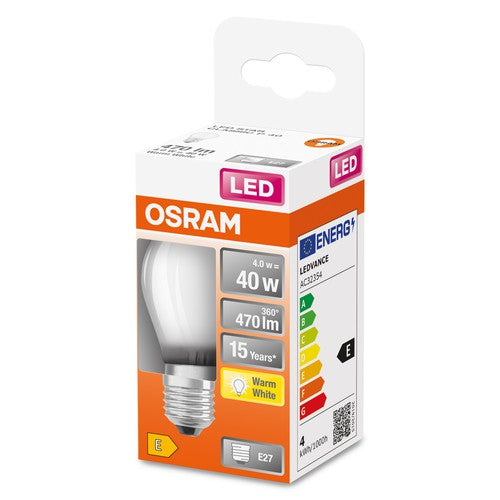 4x 5W (=40W) OSRAM Regolabile LED Perla Lampadine a Candela Vite Es E27  2700K