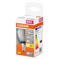 OSRAM Retrofit Classic P LED Lampe matt (ex 40W) 4W / 2700K Warmweiß E14