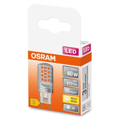 OSRAM LED Stecksockellampe LED Lampe (ex 40W) 4,2W / 2700K Warmweiß PI
