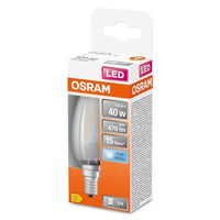 OSRAM Retrofit Classic B LED Lampe Kerzenform matt (ex 40W) 4W / 4000K Kaltweiß E14