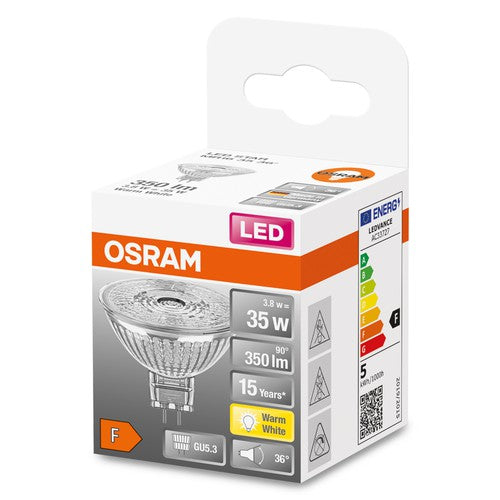 OSRAM LED STAR MR16 12V LED Spot (ex 35W) 3,8W / 2700K Warmweiß GU5.3
