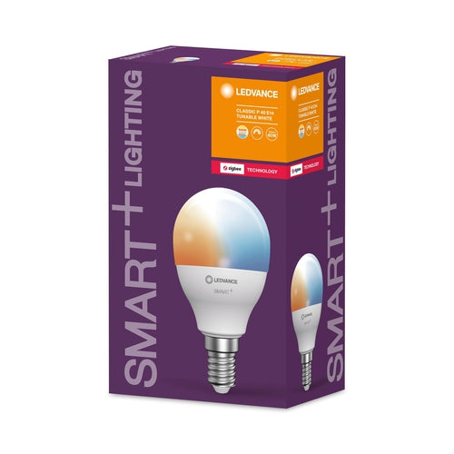 LEDVANCE Lampe LED intelligente avec technologie WiFi, douille E14, dimmable, couleur de la lumière variable (2700-6500K), remplacement 40W, SMART+ WiFi Candle Tunable White, lot de 3 LEDVANCE Lampe LED intelligente avec technologie WiFi, douille E14, dimmable, couleur de la lumière variable (2700-6500K), remplacement 40W, SMART+ WiFi Candle Tunable White, lot de 3